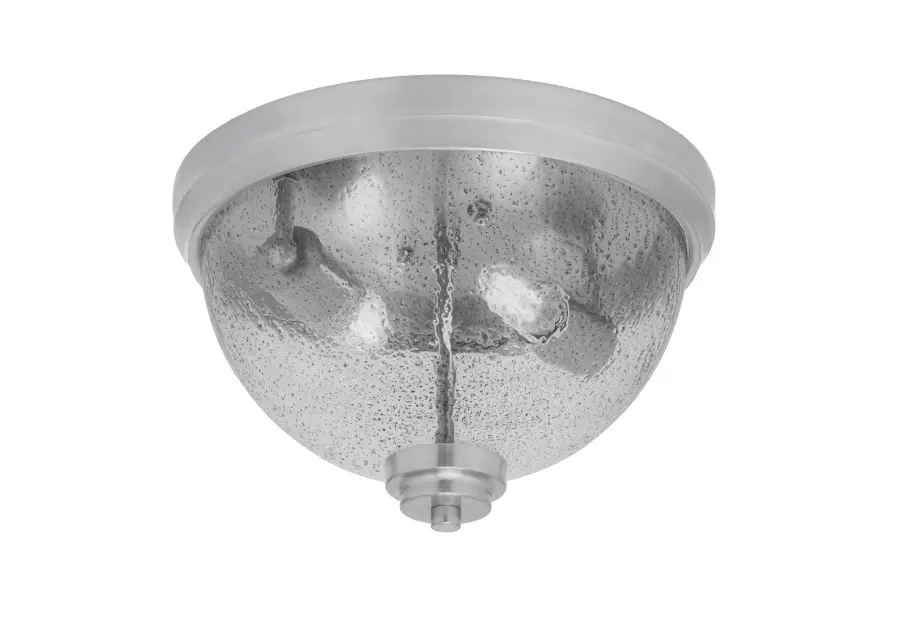 Toltec Lighting 12" Flush Mount with Smoke Bubble Glass - Image 1