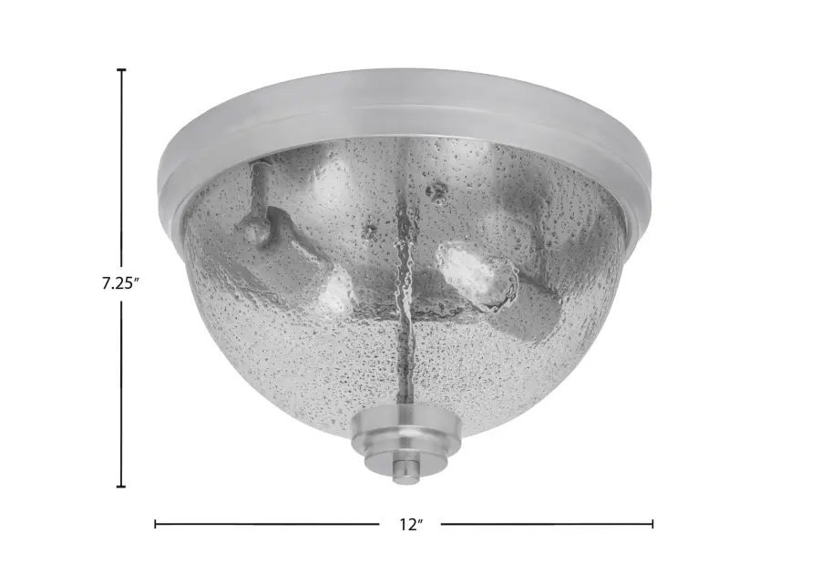Toltec Lighting 12" Flush Mount with Smoke Bubble Glass - Image 2