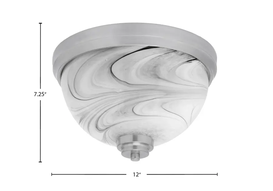 Toltec Lighting 12" Onyx Swirl Glass Flush Mount - Image 2