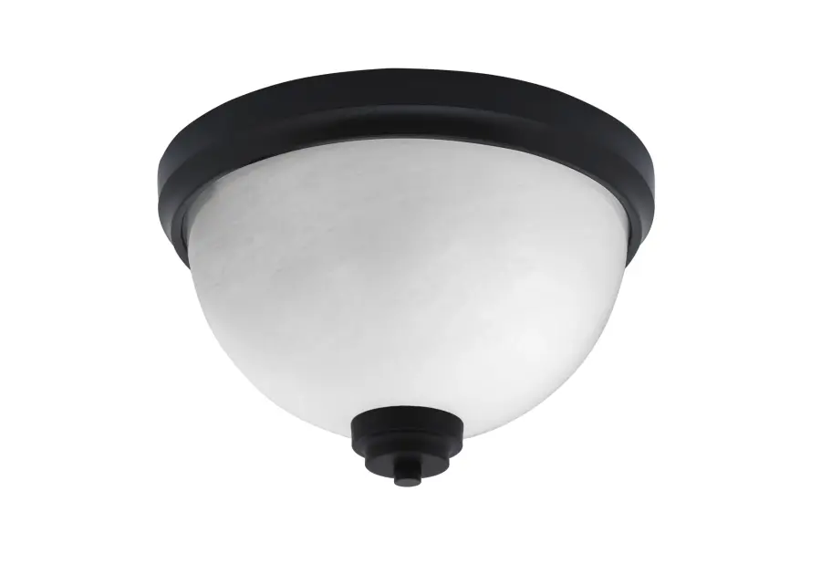 Toltec Lighting 12" White Marble Glass Flush Mount - Image 1