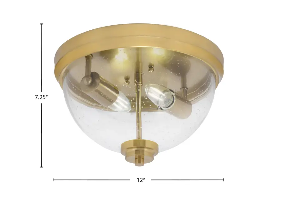 Toltec Lighting 12" Clear Bubble Glass Flush Mount - Image 2