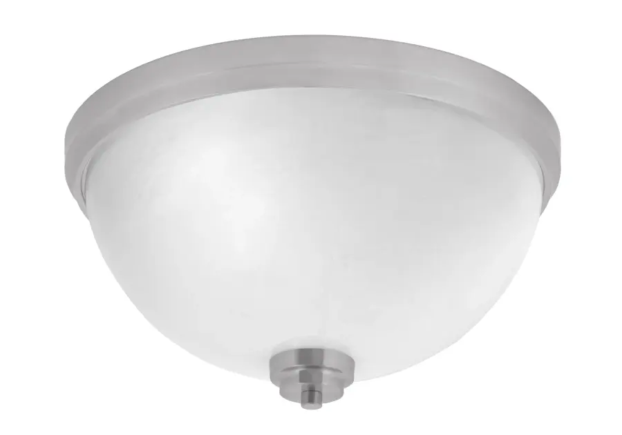 Toltec Lighting 16" Flush Mount Ceiling Light in Brushed Nickel with White Marble Glass - Image 1