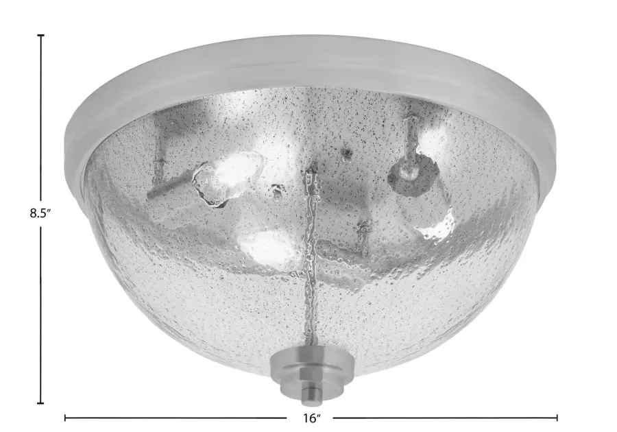 Toltec Lighting 16" Smoke Bubble Glass Flush Mount - Image 2