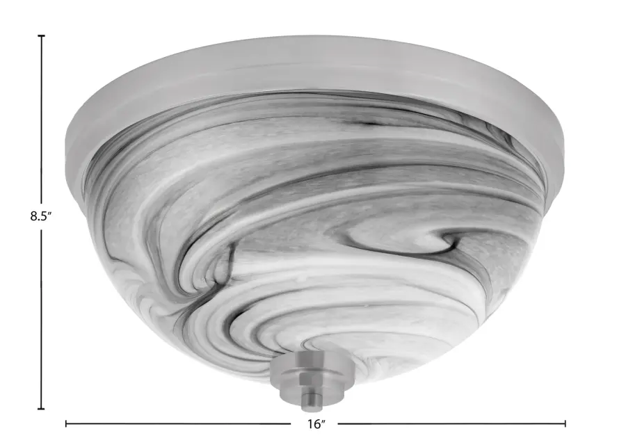 Toltec Lighting 16" Onyx Swirl Glass Flush Mount - Image 2