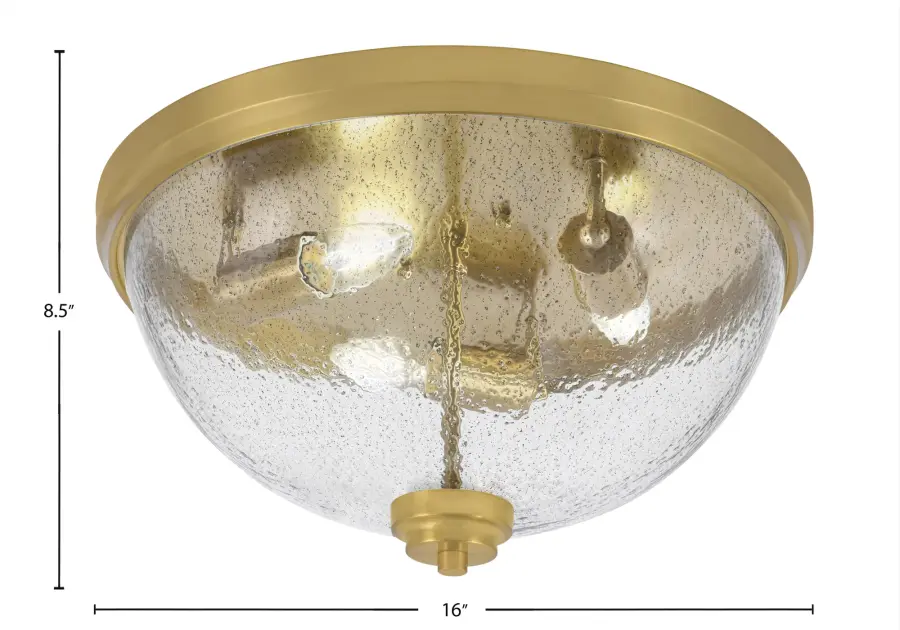 Toltec Lighting 16" Flush Mount with Smoke Bubble Glass - Image 2