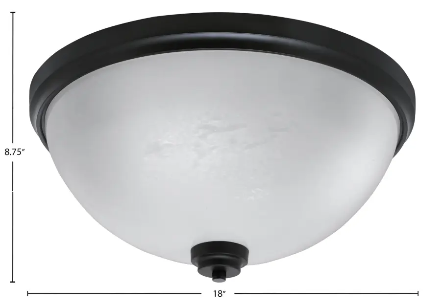 Toltec Lighting 18" White Marble Glass Flush Mount - Image 2