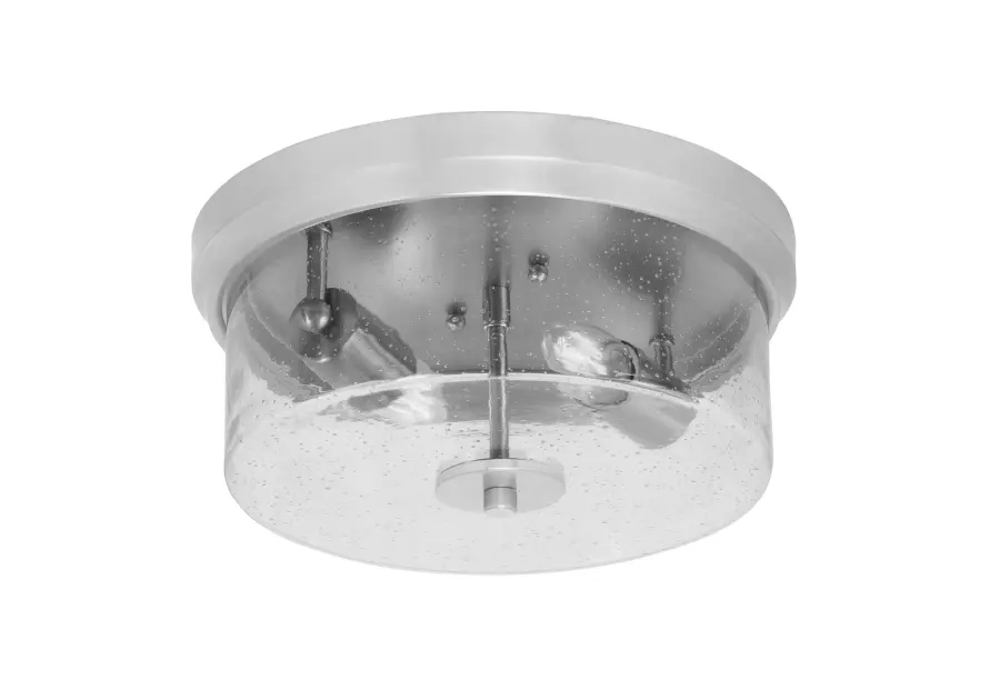 Toltec Lighting 12" Clear Bubble Glass Flush Mount - Image 1