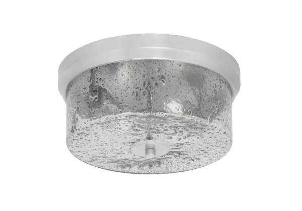 This 12-inch flush mount combines contemporary styling with practical functionality, perfect for spaces with low ceilings. The smoke bubble glass creates ambient lighting while the brushed nickel finish adds sophistication.
