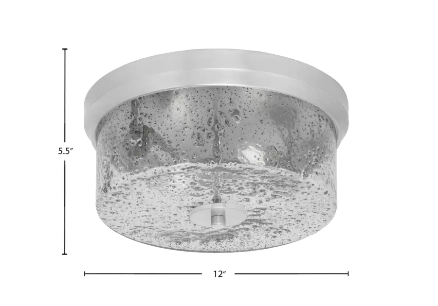 Toltec Lighting 12" Smoke Bubble Glass Flush Mount - Image 2