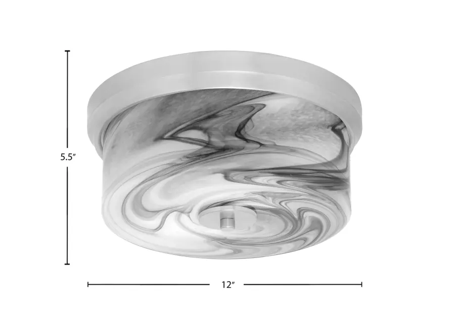 Toltec Lighting 12" Onyx Swirl Glass Flush Mount - Image 2