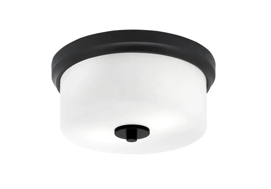 Toltec Lighting 12" White Marble Glass Flush Mount - Image 1