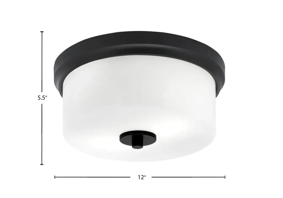 Toltec Lighting 12" White Marble Glass Flush Mount - Image 2