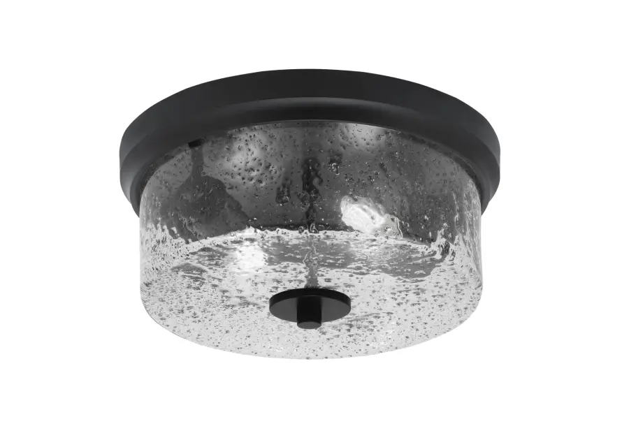 Toltec Lighting 12" Smoke Bubble Glass Flush Mount - Image 1