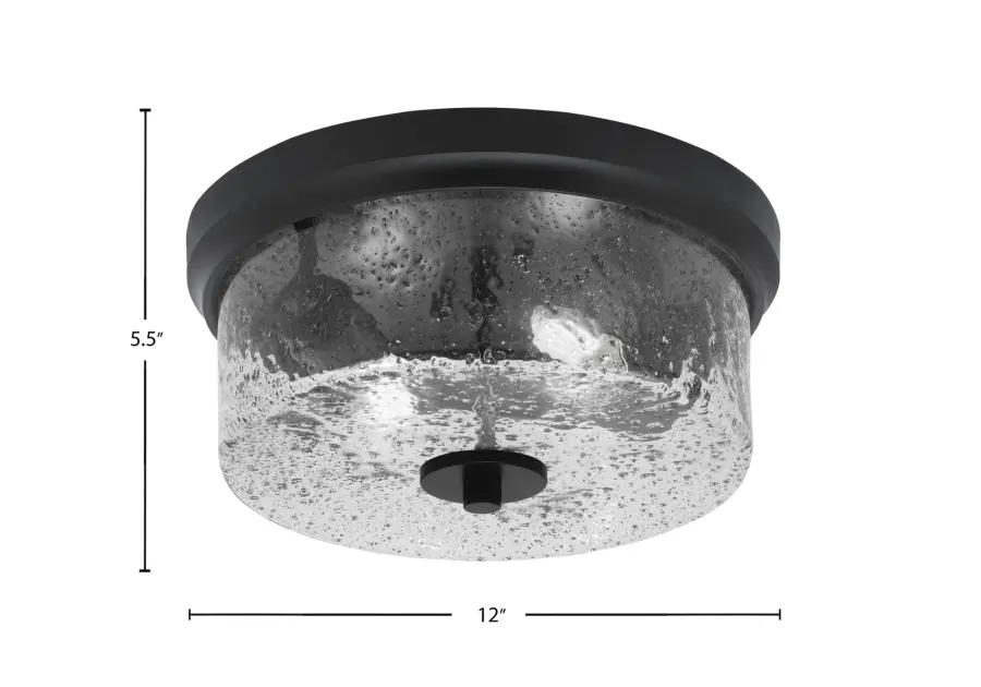 Toltec Lighting 12" Smoke Bubble Glass Flush Mount - Image 2