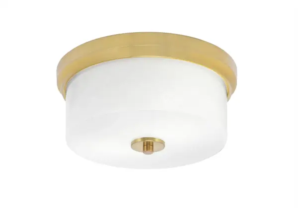 Toltec Lighting 12" White Marble Glass Flush Mount - Image 1