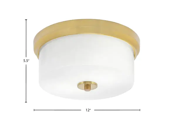 Toltec Lighting 12" White Marble Glass Flush Mount - Image 2