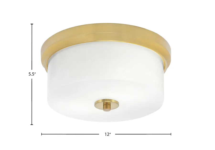 Toltec Lighting 12" White Marble Glass Flush Mount - Image 2