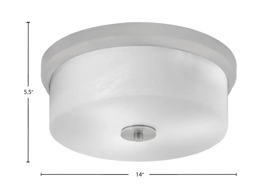 14" White Marble Glass Flush Mount - 3 Light - Image 2