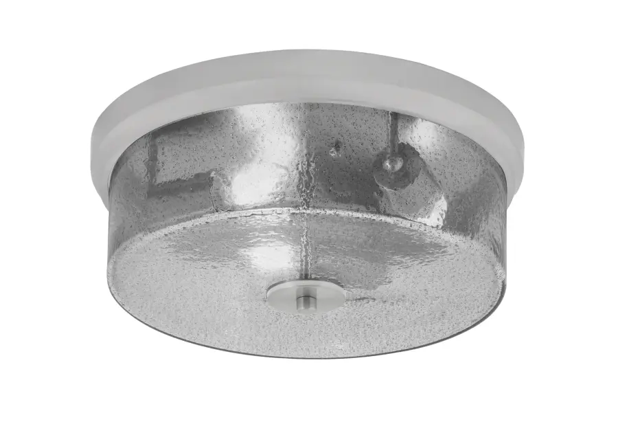 Toltec Lighting 14" Smoke Bubble Glass Flush Mount - Image 1