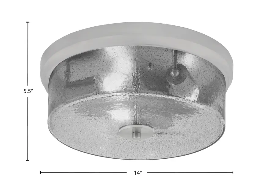 Toltec Lighting 14" Smoke Bubble Glass Flush Mount - Image 2