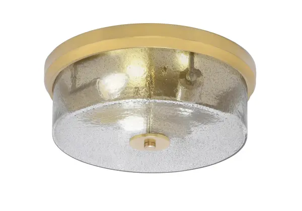 This 14" flush mount combines modern sophistication with classic brass styling. The smoke bubble glass creates visual interest while the compact 5.5" profile works perfectly for lower ceilings. ETL listed and dimmable for versatility.