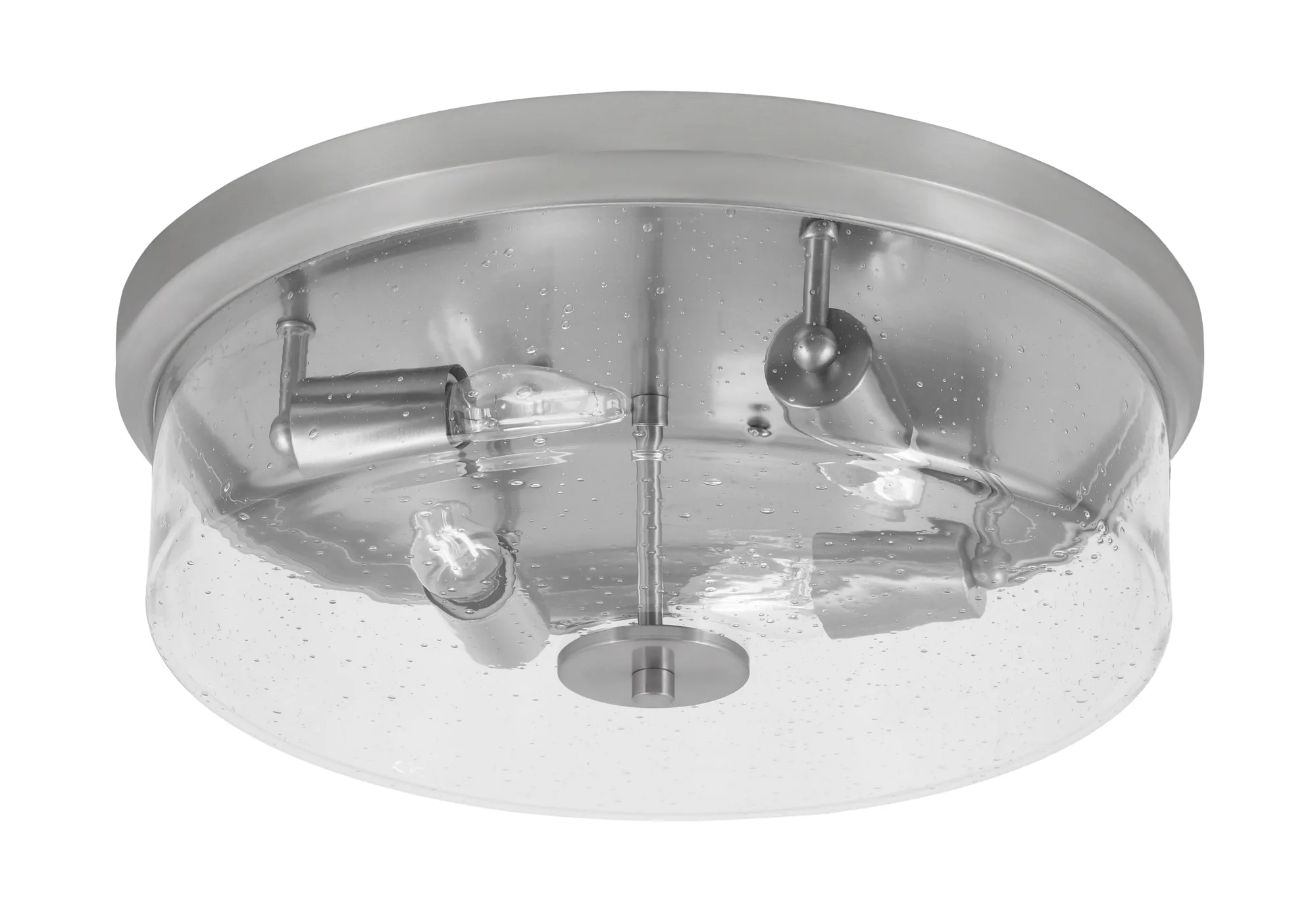 Toltec Lighting 17" Clear Bubble Glass Flush Mount