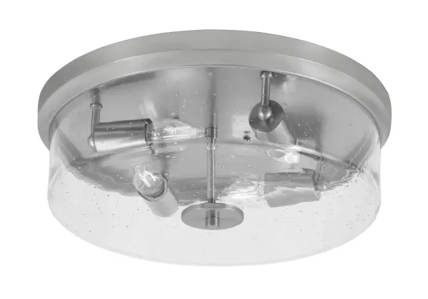 Toltec Lighting 17" Clear Bubble Glass Flush Mount - Image 1