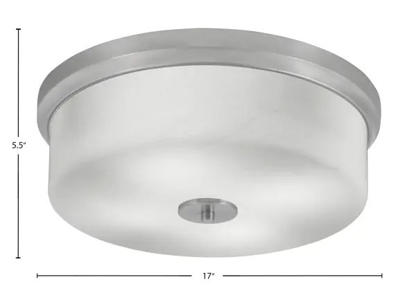 Toltec Lighting 17" Flush Mount with White Marble Glass - Image 2