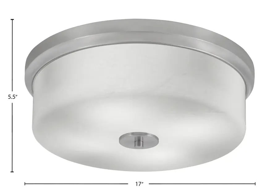 Toltec Lighting 17" Flush Mount with White Marble Glass - Image 2