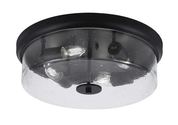 Toltec Lighting 17" Clear Bubble Glass Flush Mount - Image 1