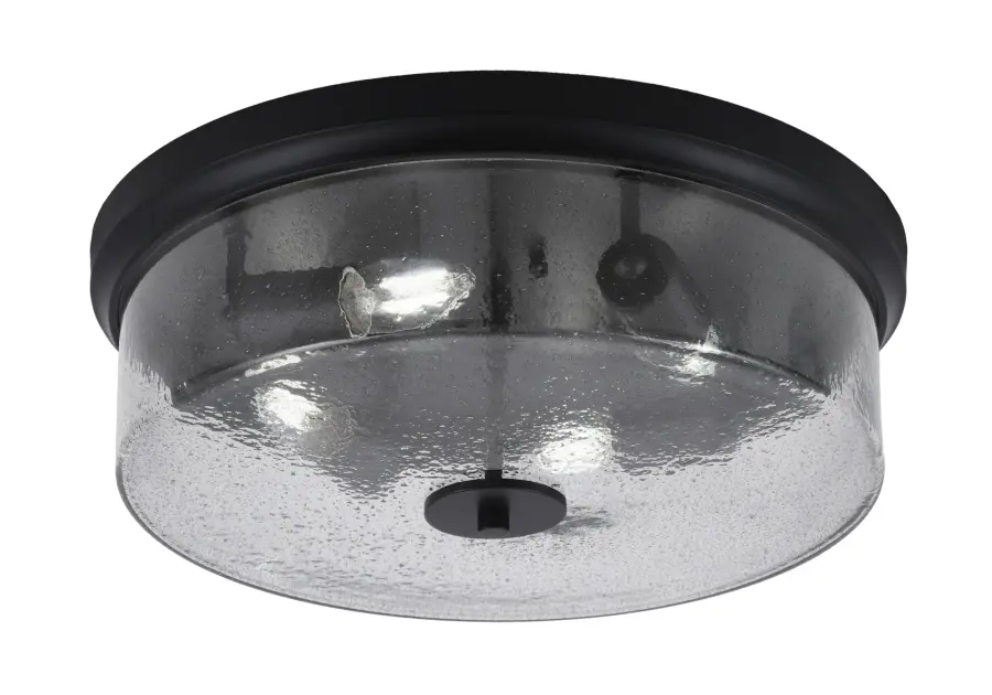 Toltec Lighting 17" Flush Mount with Smoke Bubble Glass - Image 1