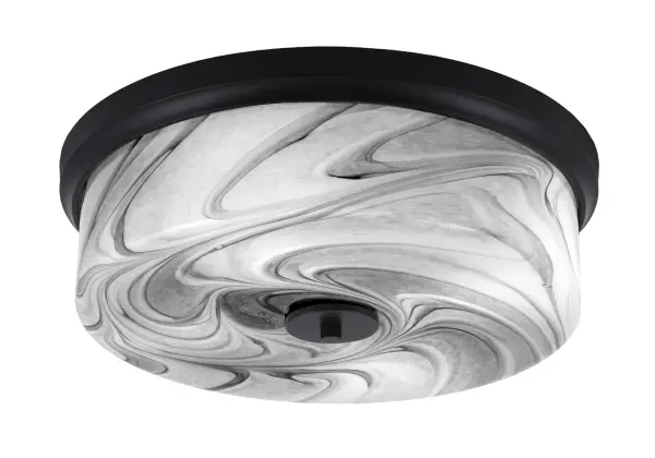 Toltec Lighting 17" Onyx Swirl Glass Flush Mount - Image 1
