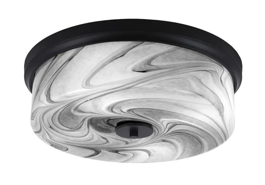 Toltec Lighting 17" Onyx Swirl Glass Flush Mount - Image 1