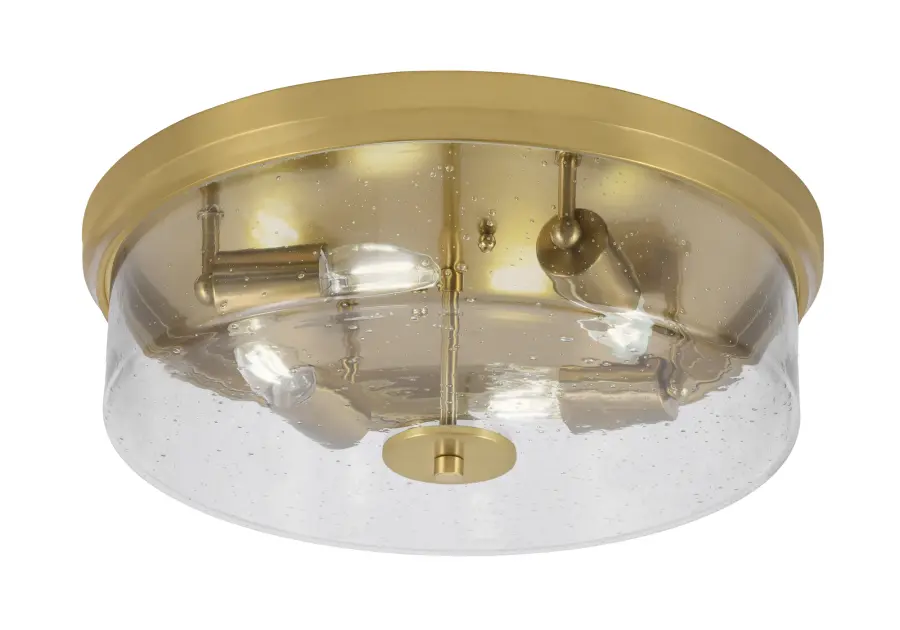 17" Clear Bubble Glass Flush Mount - 4 Light - Image 1