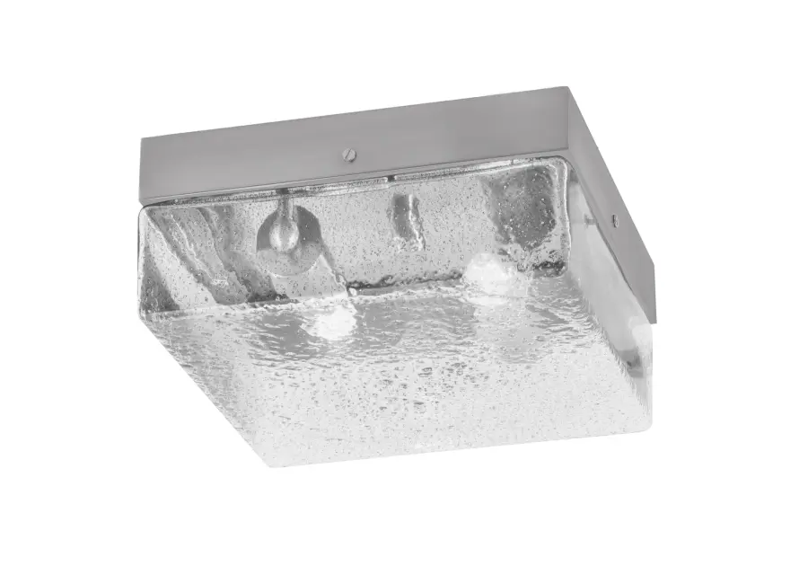 Toltec Lighting 10" Smoke Bubble Glass Flush Mount - Image 1
