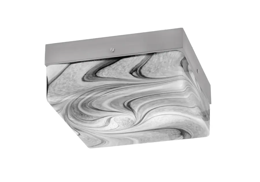 Toltec Lighting 10" Flush Mount with Onyx Swirl Glass - Image 1