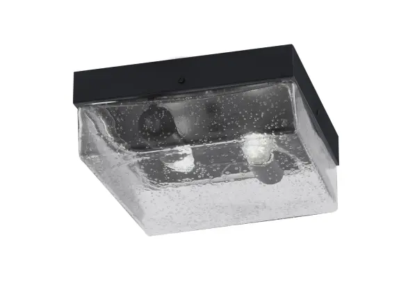 This compact 10" flush mount combines contemporary matte black styling with playful clear bubble glass for a sophisticated yet approachable look. Perfect for lower ceilings and smaller spaces, it delivers efficient illumination with modern flair.