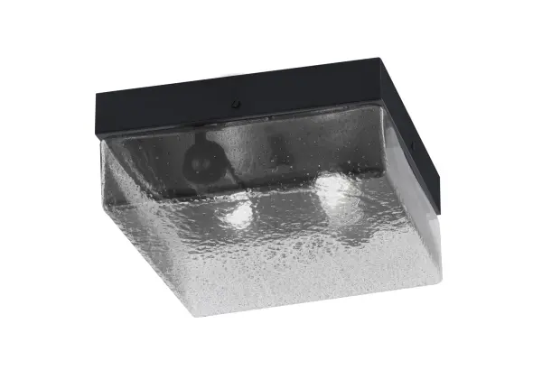This compact 10" flush mount combines modern matte black finish with distinctive smoke bubble glass for a sophisticated look. Perfect for lower ceilings and smaller spaces, it delivers warm ambient lighting with contemporary style.