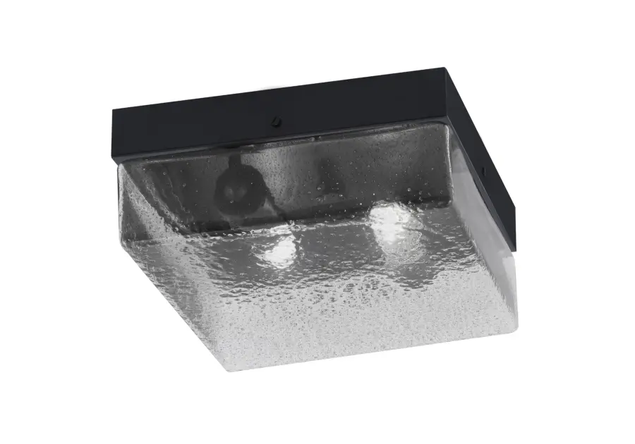 Toltec Lighting 10" Flush Mount with Smoke Bubble Glass - Image 1