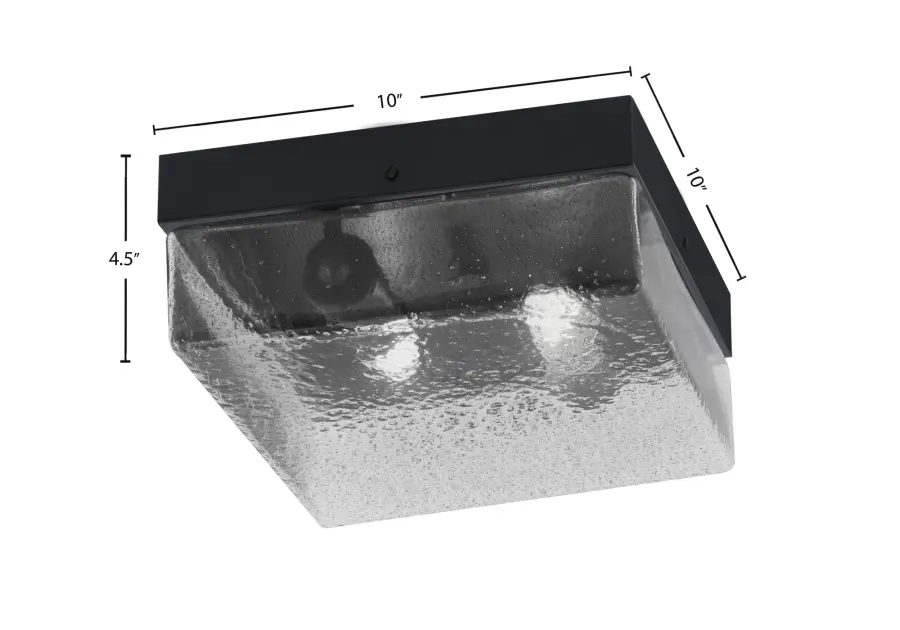 Toltec Lighting 10" Flush Mount with Smoke Bubble Glass - Image 2