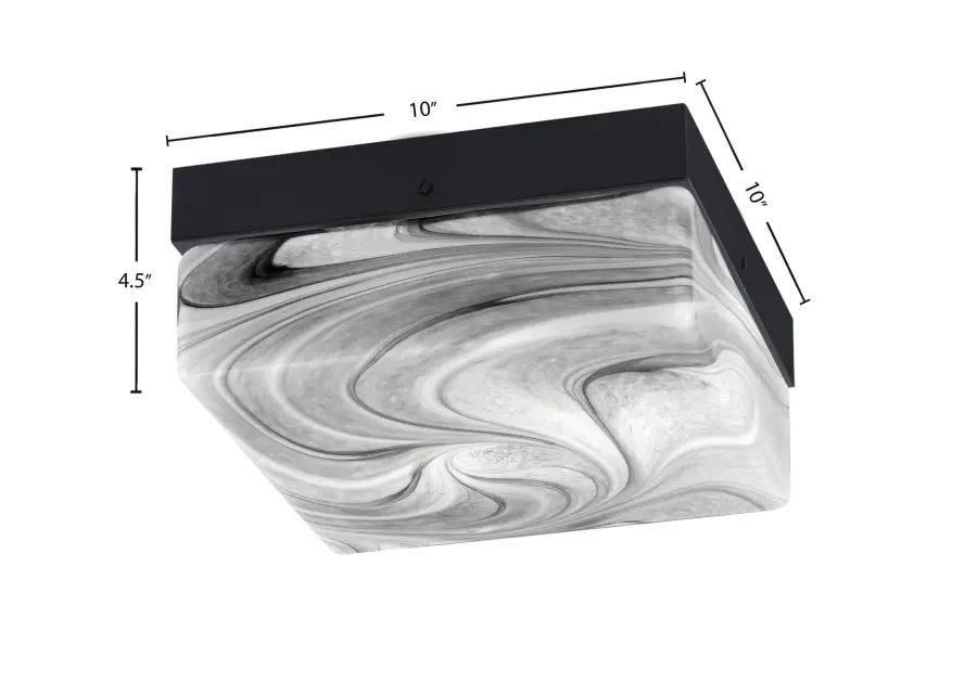 Toltec Lighting 10" Onyx Swirl Glass Flush Mount - Image 2