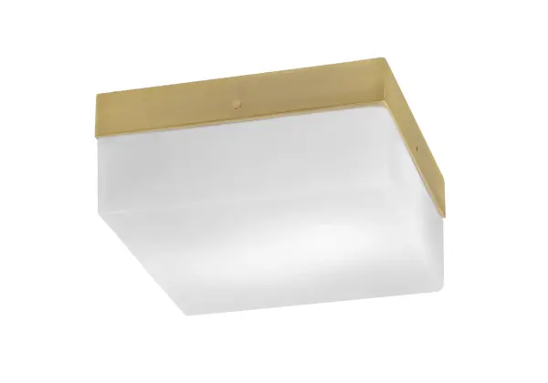 This 10-inch flush mount combines timeless New Age Brass finish with sophisticated white marble glass. Perfect for low-ceiling spaces, it delivers warm, diffused light through its classic veined glass shade.