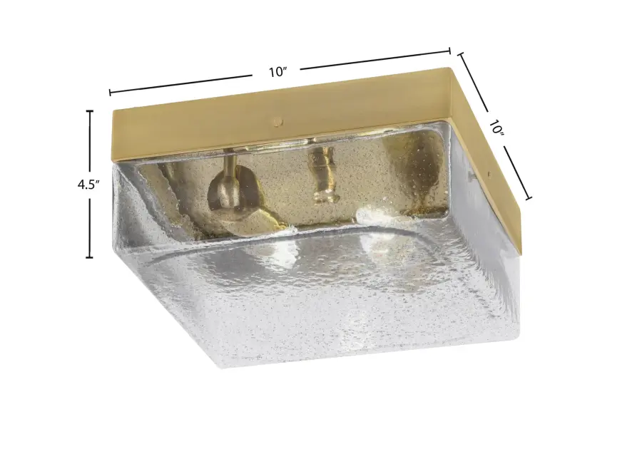 Toltec Lighting 10" Smoke Bubble Glass Flush Mount - Image 2
