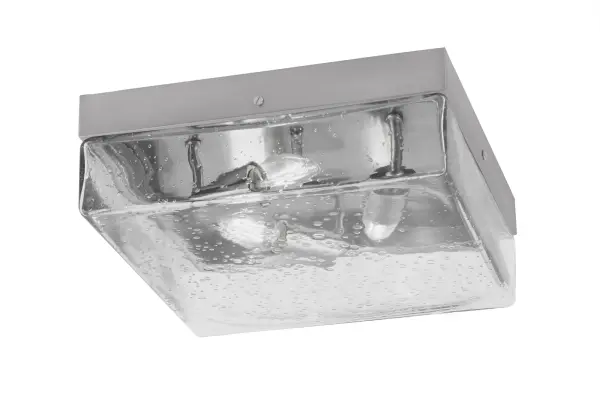 Toltec Lighting 12" Clear Bubble Glass Flush Mount - Image 1
