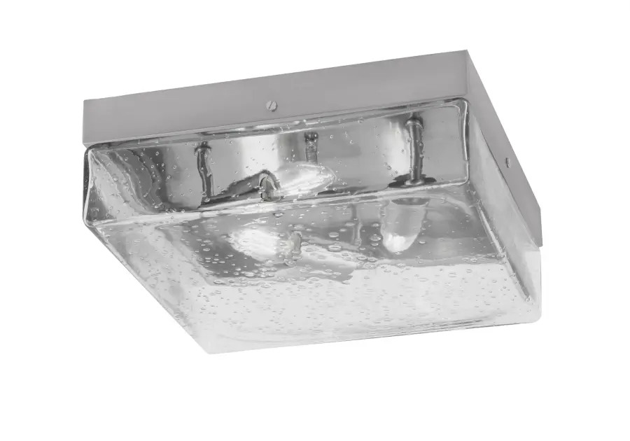 Toltec Lighting 12" Clear Bubble Glass Flush Mount - Image 1
