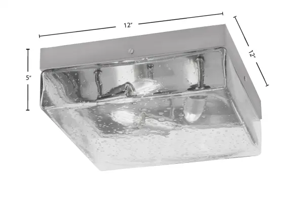 Toltec Lighting 12" Clear Bubble Glass Flush Mount - Image 2