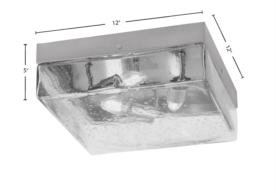Toltec Lighting 12" Clear Bubble Glass Flush Mount - Image 2