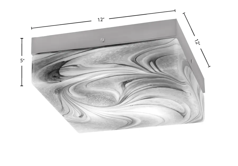 Toltec Lighting 12" Onyx Swirl Glass Flush Mount - Image 2