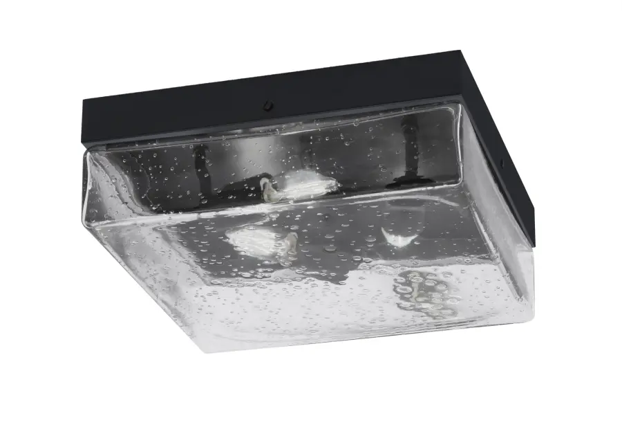 Toltec Lighting 12" Clear Bubble Glass Flush Mount - Image 1