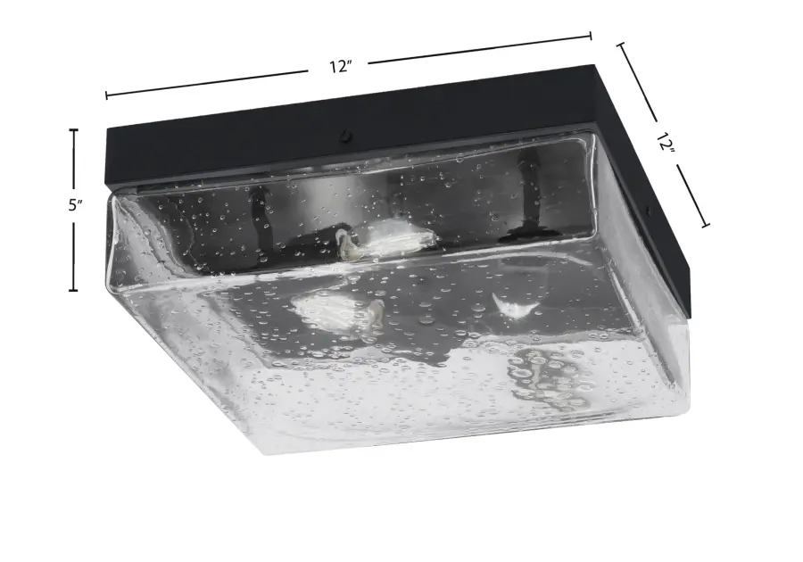 Toltec Lighting 12" Clear Bubble Glass Flush Mount - Image 2